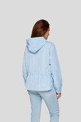 LIGHT BLUE LIGHTWEIGHT HOODED JACKET