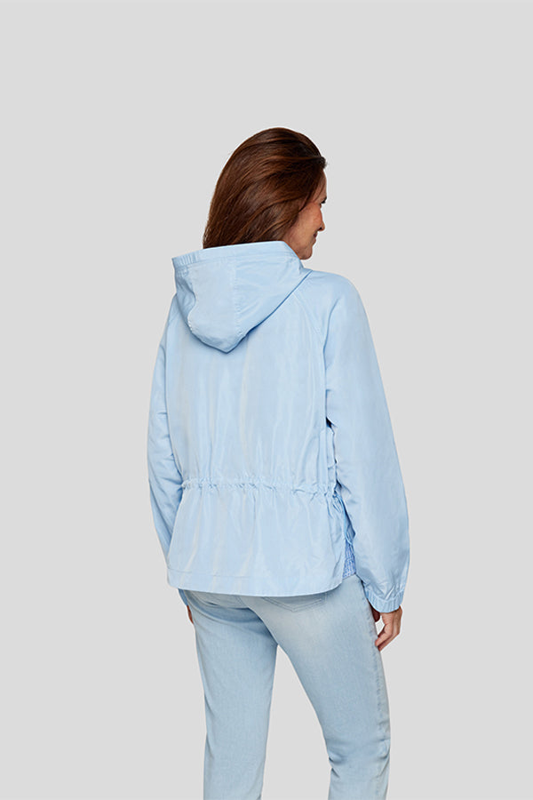 LIGHT BLUE LIGHTWEIGHT HOODED JACKET
