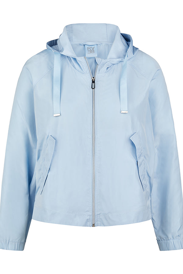 LIGHT BLUE LIGHTWEIGHT HOODED JACKET