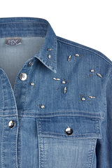 STUDDED DENIM SHIRT