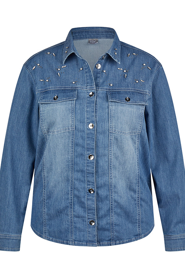 STUDDED DENIM SHIRT