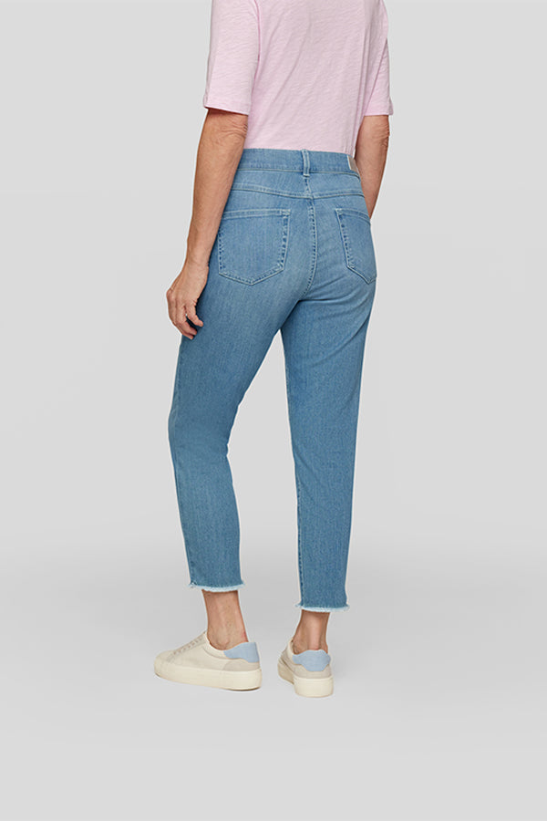 STUDDED FRINGED JEANS