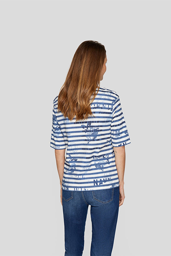 MARITIME DETAILS STRIPED T-SHIRT