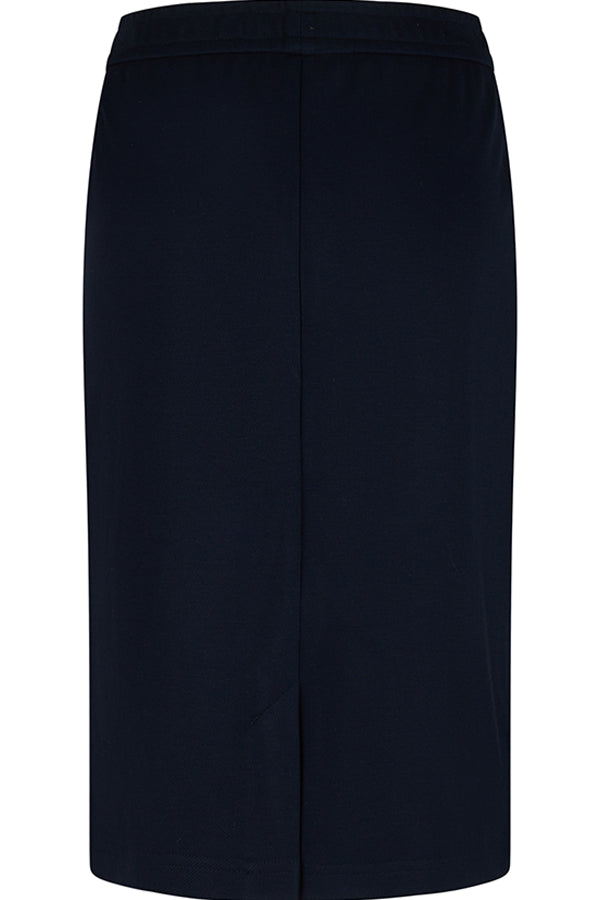 NAVY BASIC ZIPPED SKIRT