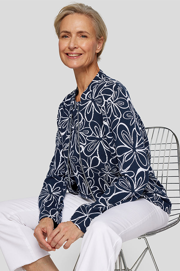 ALLOVER FLORAL PRINT JACKET