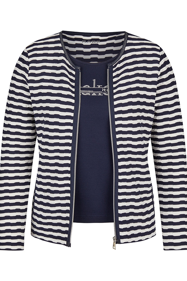NAVY STRIPED TWINSET