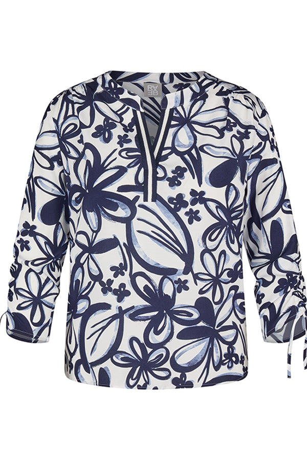 ALLOVER FLORAL PRINT BLOUSE
