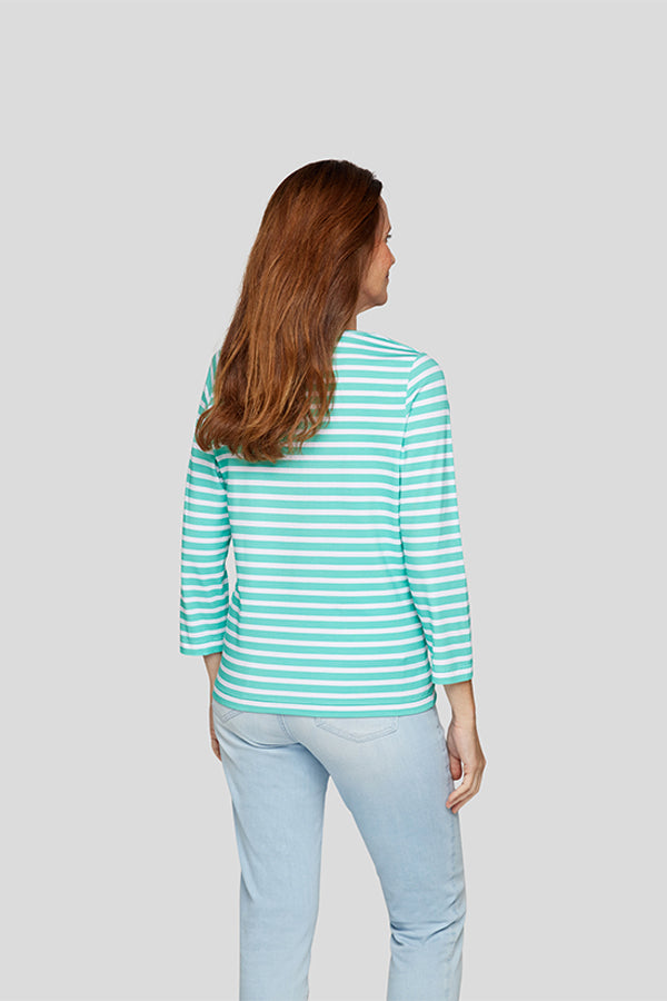 EMERALD STRIPED T-SHIRT