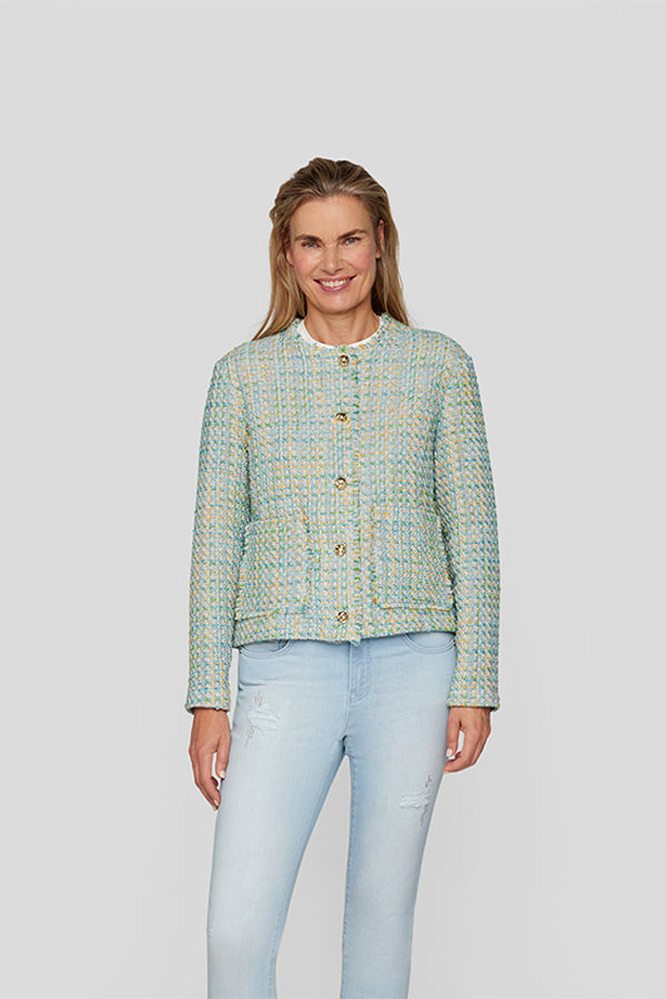 EMERALD BOUCLE JACKET