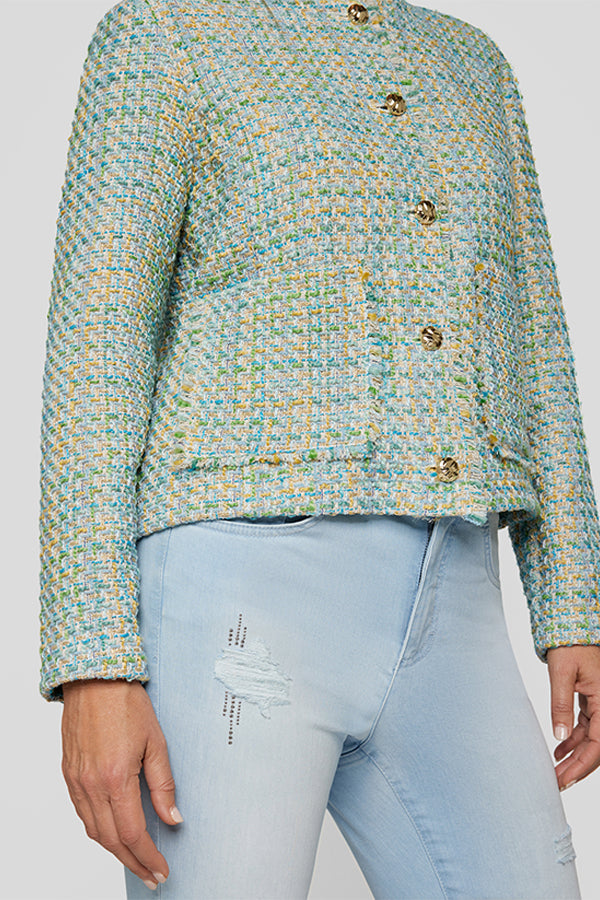 EMERALD BOUCLE JACKET