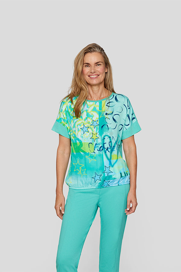 EMERALD GRAPHIC PRINT T-SHIRT