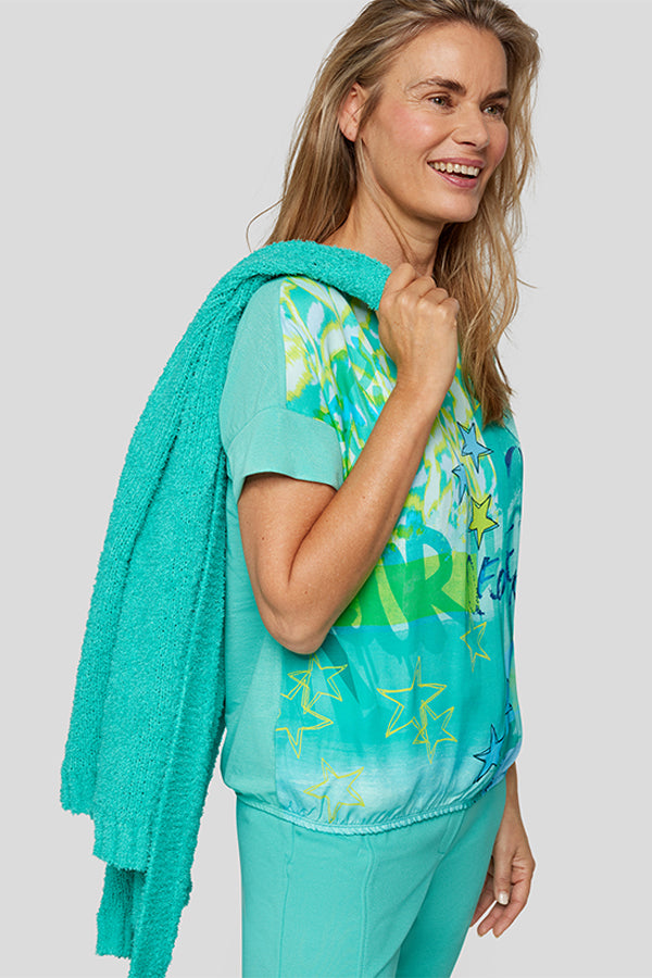 EMERALD GRAPHIC PRINT T-SHIRT