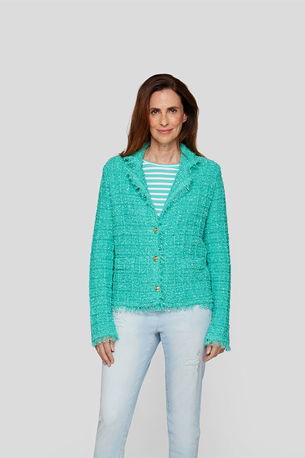 EMERALD FRINGED JACKET