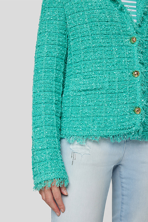 EMERALD FRINGED JACKET