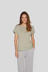 KHAKI SPARKLING DETAIL T-SHIRT