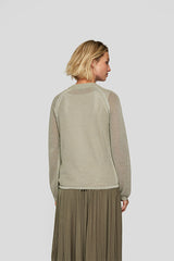 THYME ZIPPED OPENWORK CARDIGAN