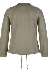 THYME ZIPPED OPENWORK CARDIGAN