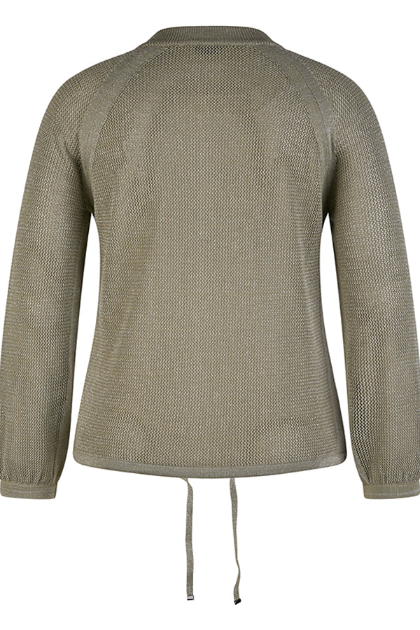 THYME ZIPPED OPENWORK CARDIGAN