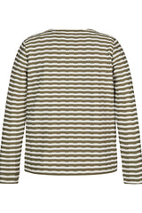 KHAKI STRIPED TWINSET