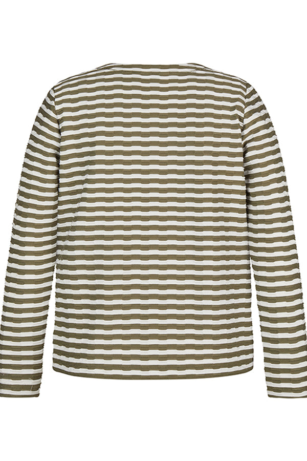 KHAKI STRIPED TWINSET