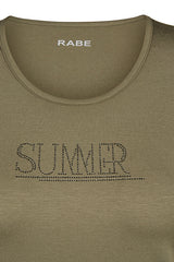 KHAKI STRIPED TWINSET