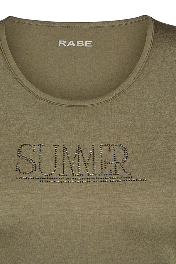 KHAKI STRIPED TWINSET