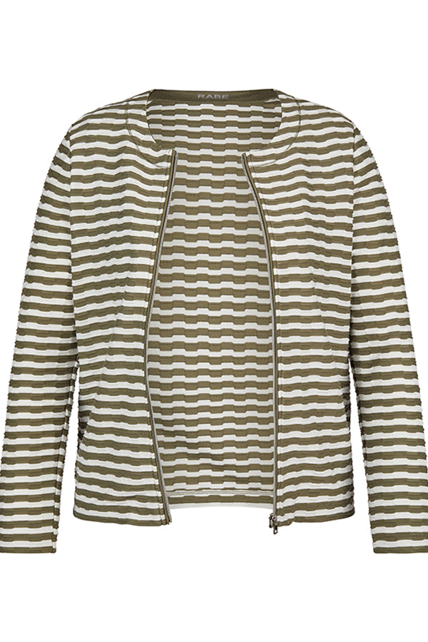 KHAKI STRIPED TWINSET