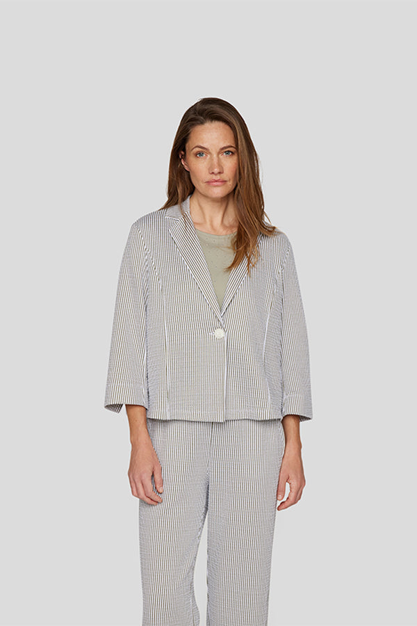 STRIPED BLAZER SHAPE JACKET