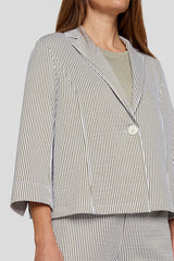STRIPED BLAZER SHAPE JACKET