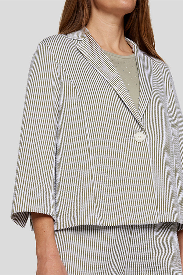 STRIPED BLAZER SHAPE JACKET