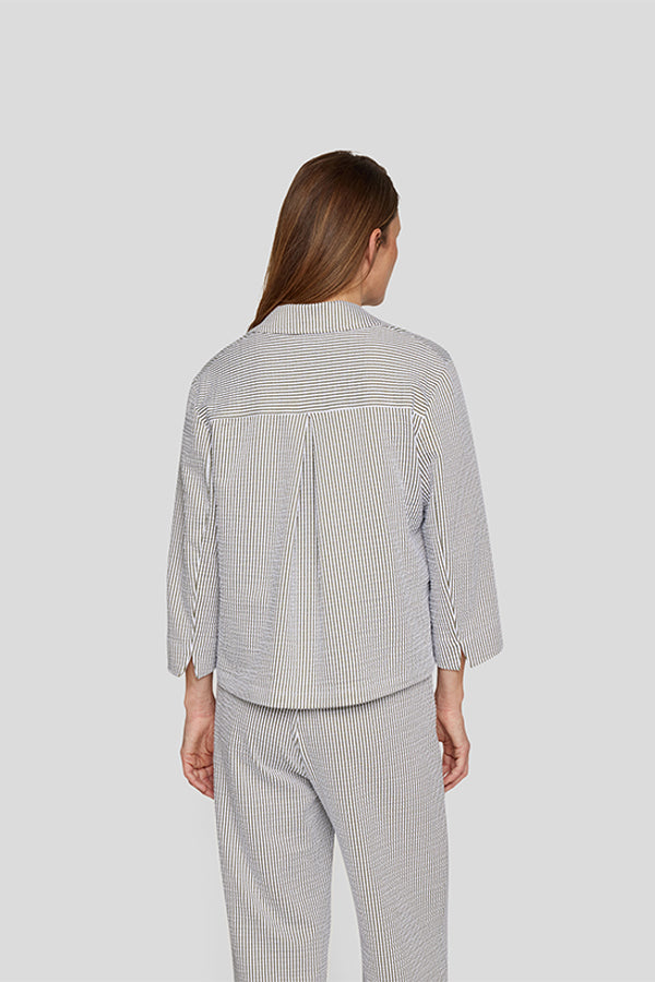 STRIPED BLAZER SHAPE JACKET