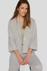 STRIPED BLAZER SHAPE JACKET