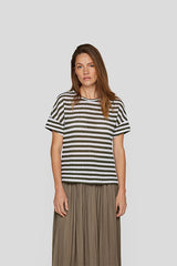 TEXTURED STRIPED T-SHIRT