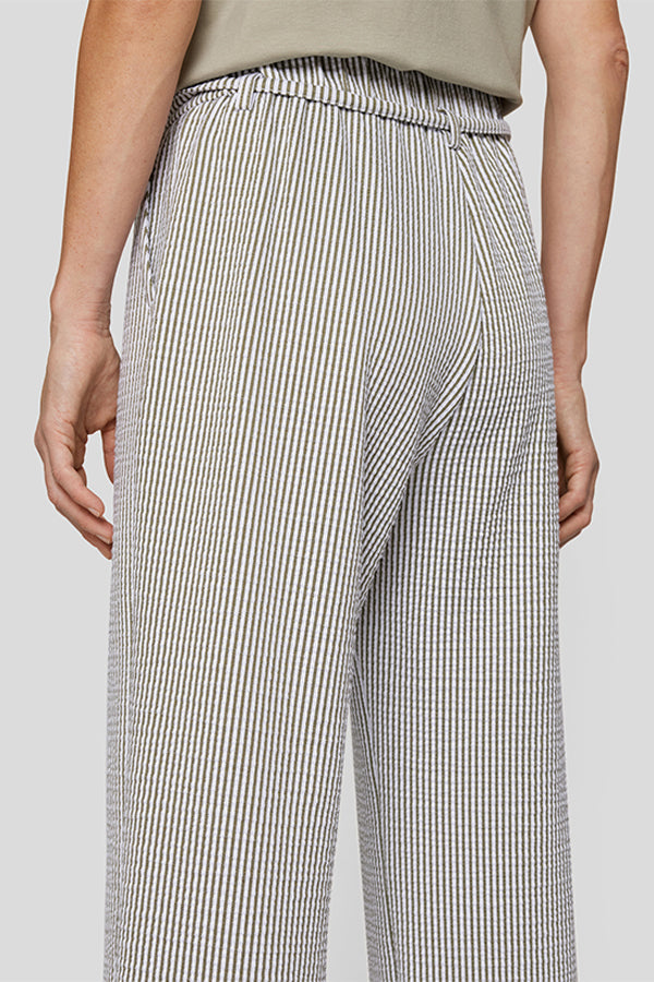 STRIPED CASUAL DRAWSTRING TROUSERS