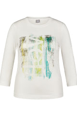 ABSTRACT FOIL PRINT T-SHIRT