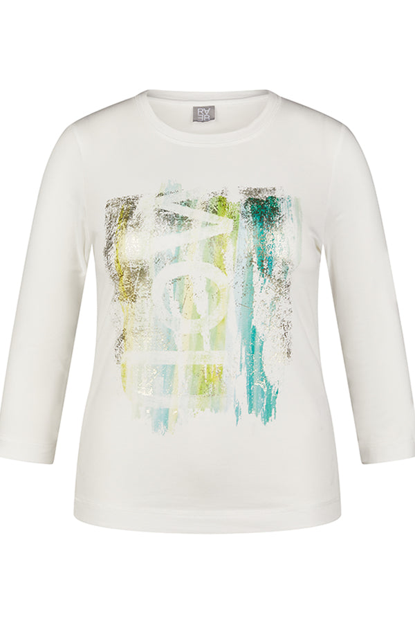 ABSTRACT FOIL PRINT T-SHIRT