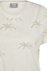 PALM TREE RHINESTONE T-SHIRT
