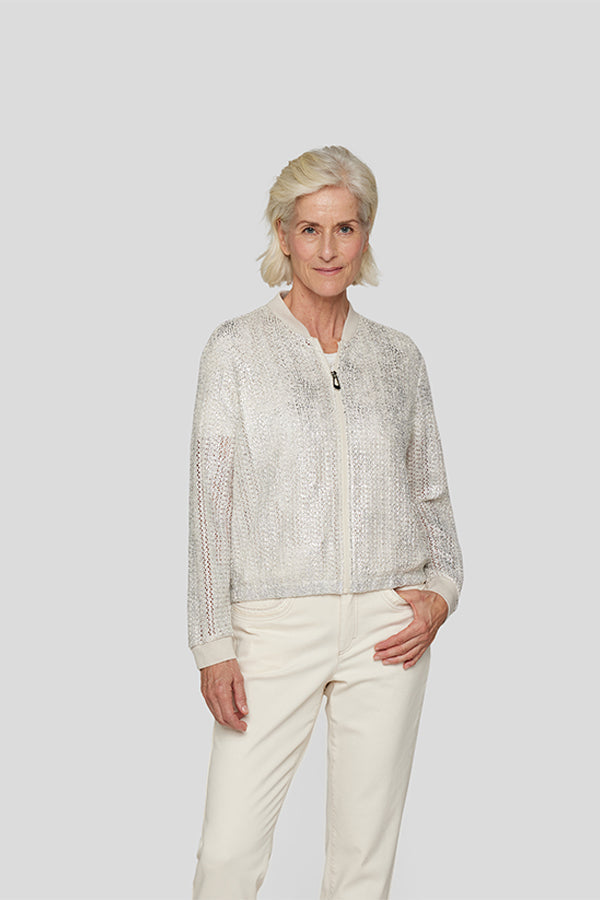 SHINNY ZIPPED BLOUSON