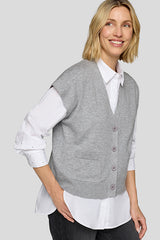 SILVER BUTTON UP SHIRT