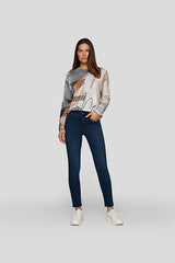 SILVER ARTISTIC DESIGN LONG SLEEVE SHIRT