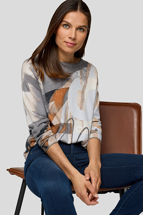 SILVER ARTISTIC DESIGN LONG SLEEVE SHIRT