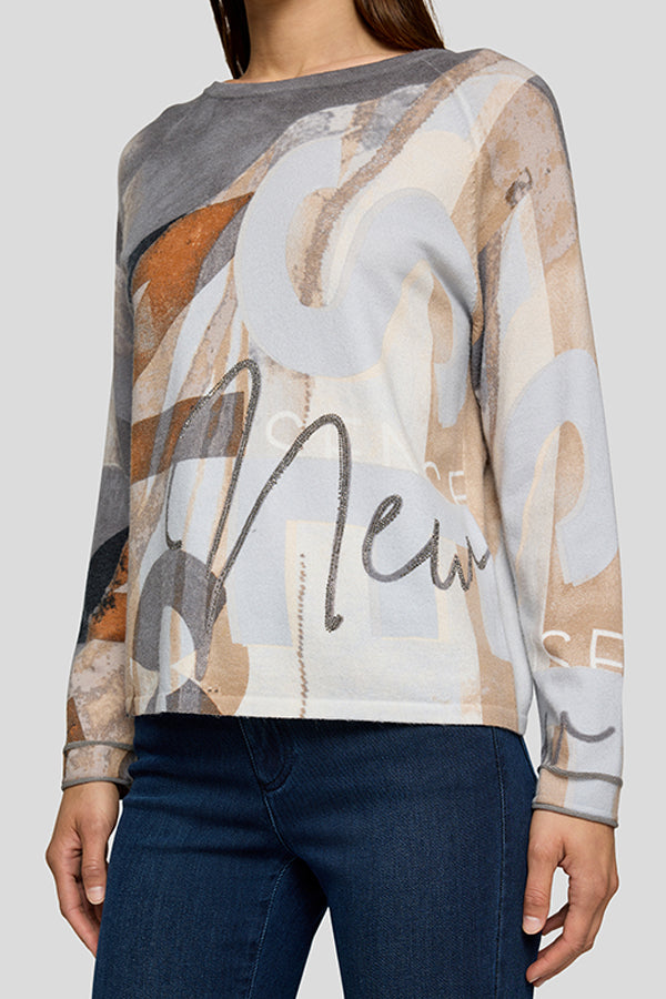 SILVER ARTISTIC DESIGN LONG SLEEVE SHIRT