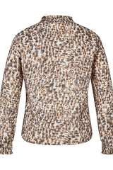 LEOPARD PRINT V NECK BLOUSE