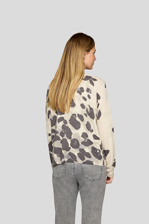 GREEN SPOT PATTERN SWEATER