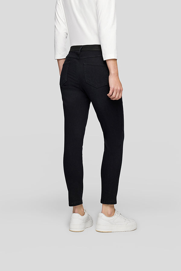 BLACK CLASSIC BELT LOOPS STRAIGHT LEG DENIM JEANS