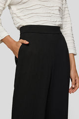 BLACK STRAIGHT LEG TROUSERS