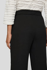 BLACK STRAIGHT LEG TROUSERS