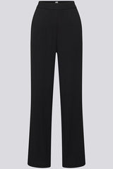 BLACK STRAIGHT LEG TROUSERS