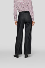 BLACK WIDE LEG TROUSERS