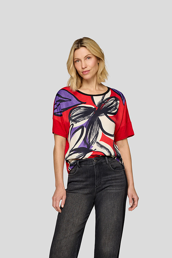 FLORAL PRINTED SHORT SLEEVES SHIRT